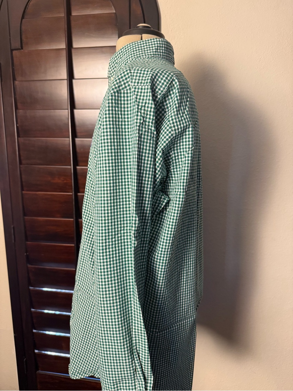 Polo Ralph Lauren Men's L Green Gingham Purple Pony Button-Down Shirt - Picture 3 of 6